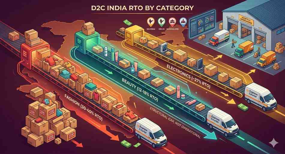 RTO Rate by Category: Fashion vs Beauty vs Electronics in Indian D2C